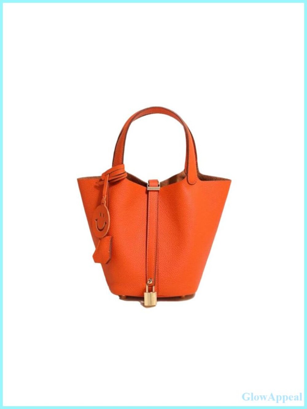 Vegan Leather Bucket Bag Top-Handle Handbag Magnetic Snap Tote